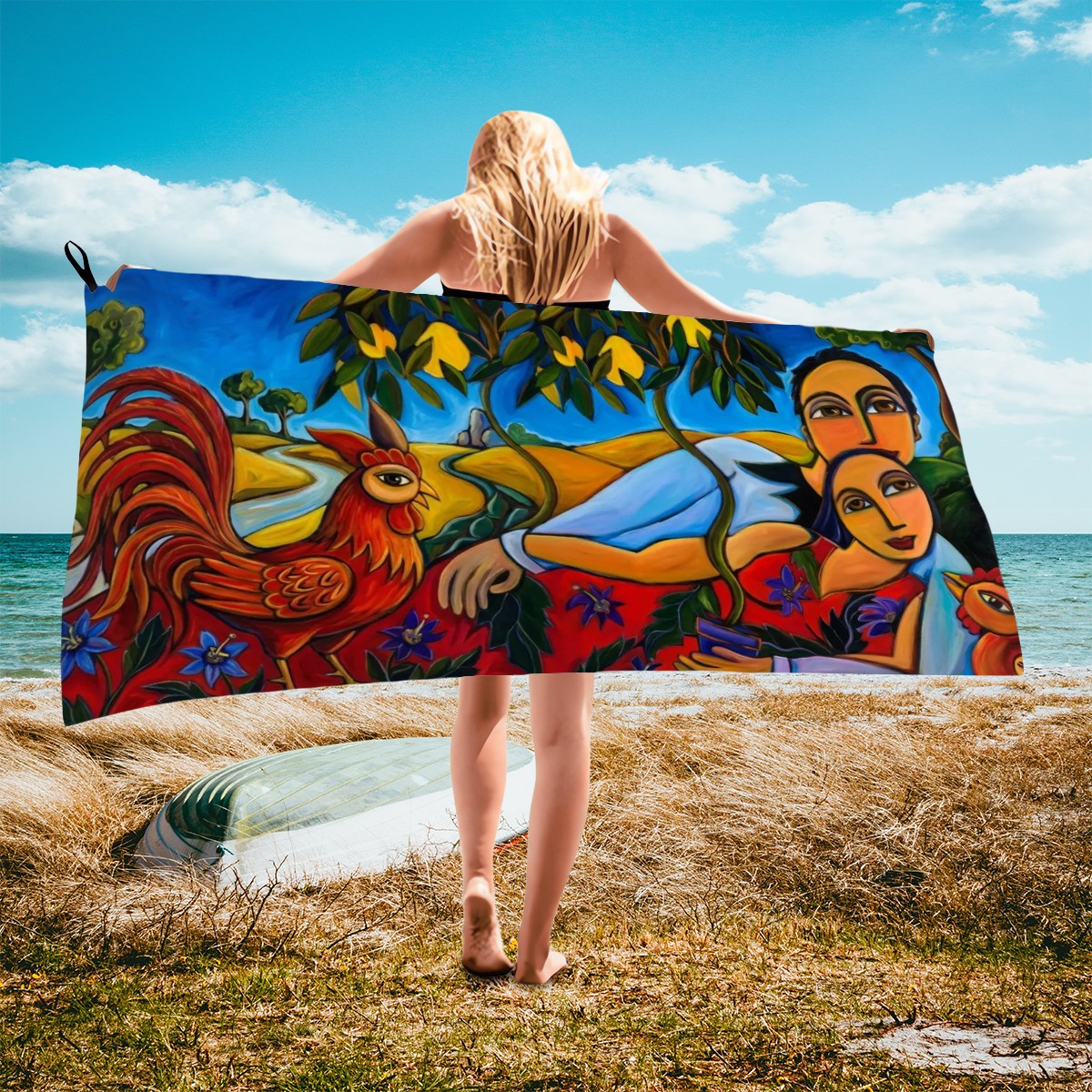 Waking Up Together Microfiber Towel