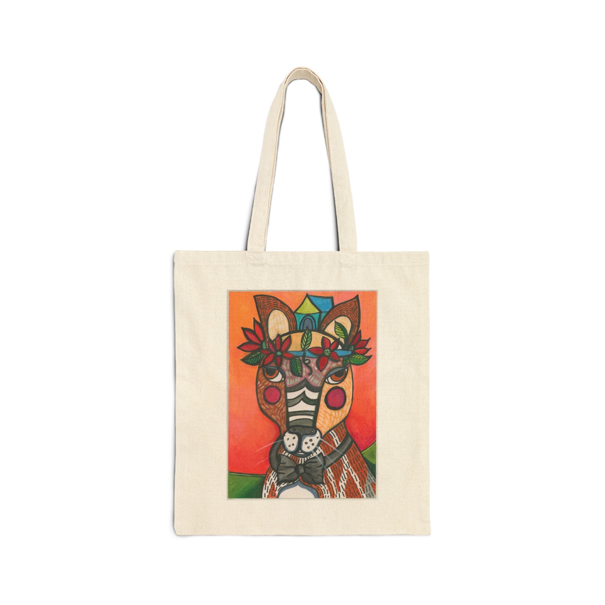 Striped Cat Tote Bag