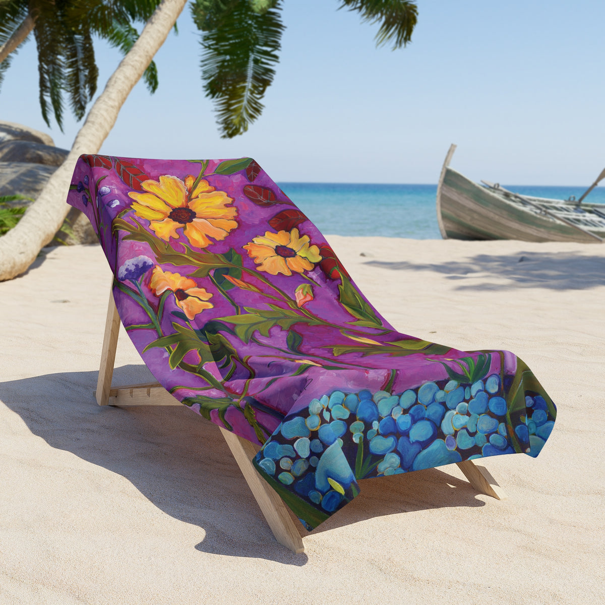 Magenta Sunrise Beach Towel