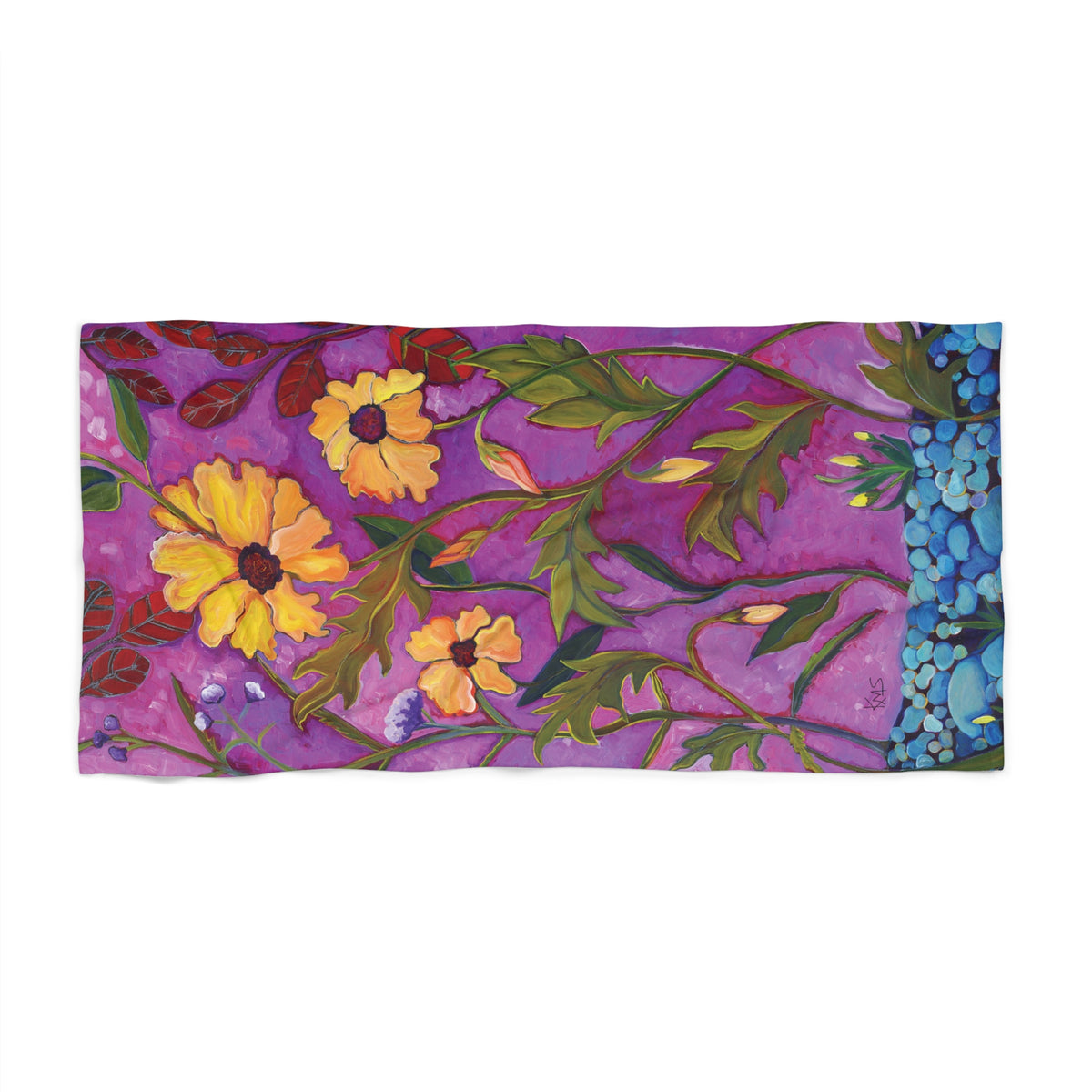 Magenta Sunrise Beach Towel