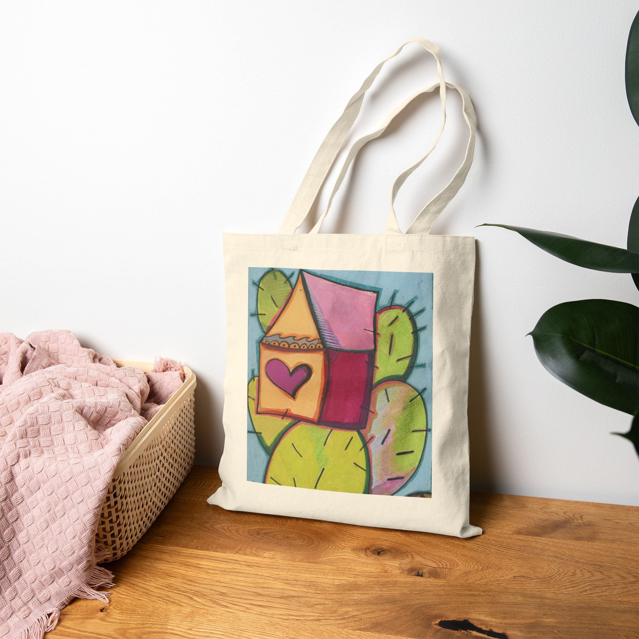 Cactus House Tote Bag