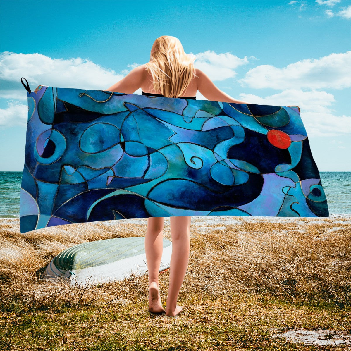 Blue Microfiber Towel