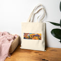Sunflowers and Houses Tote Bag