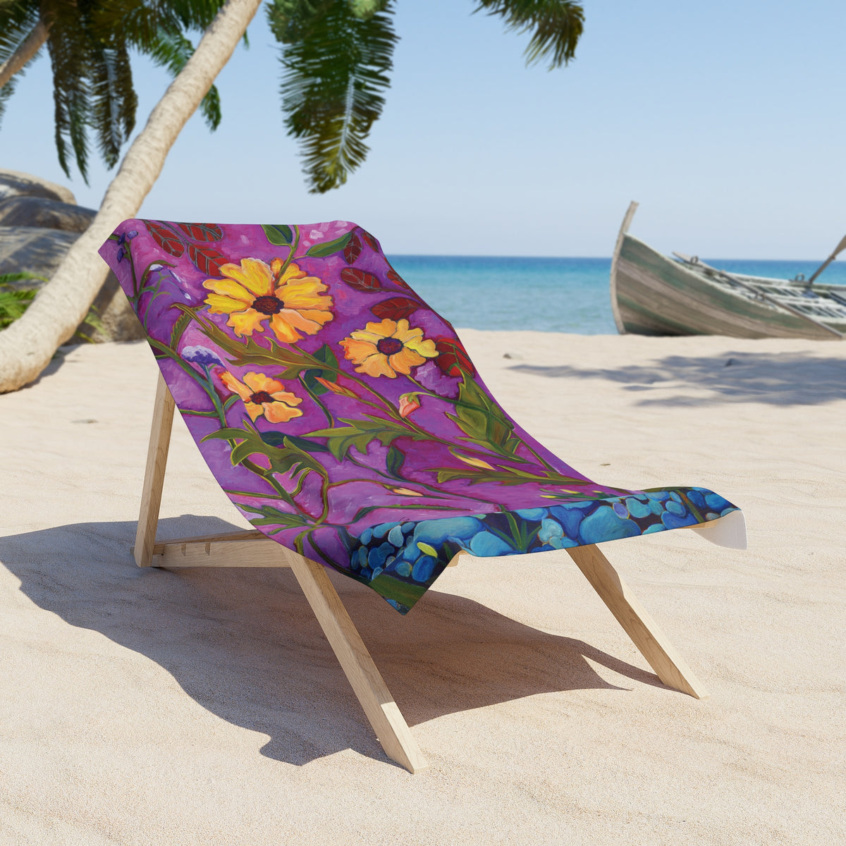 Magenta Sunrise Beach Towel