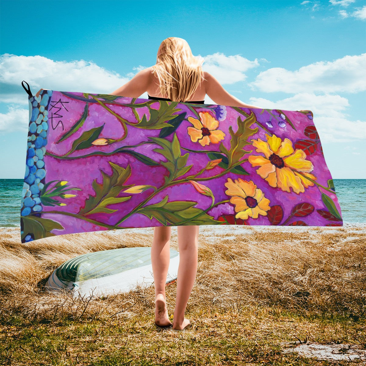 Magenta Sunrise Microfiber Towel