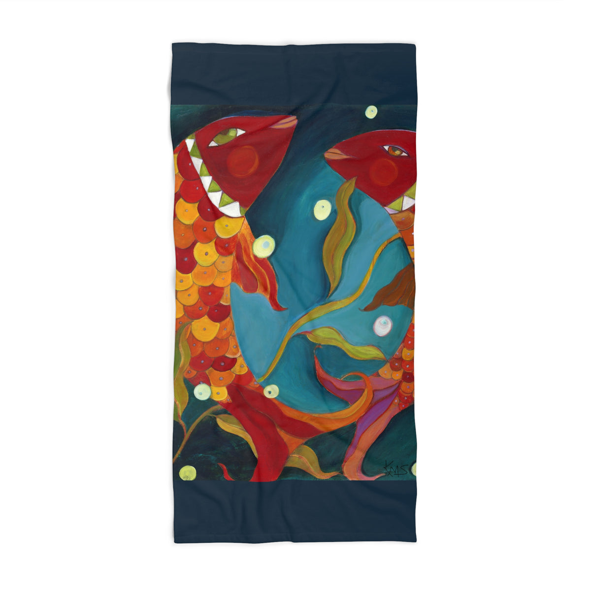 Fish Dance Beach Towel