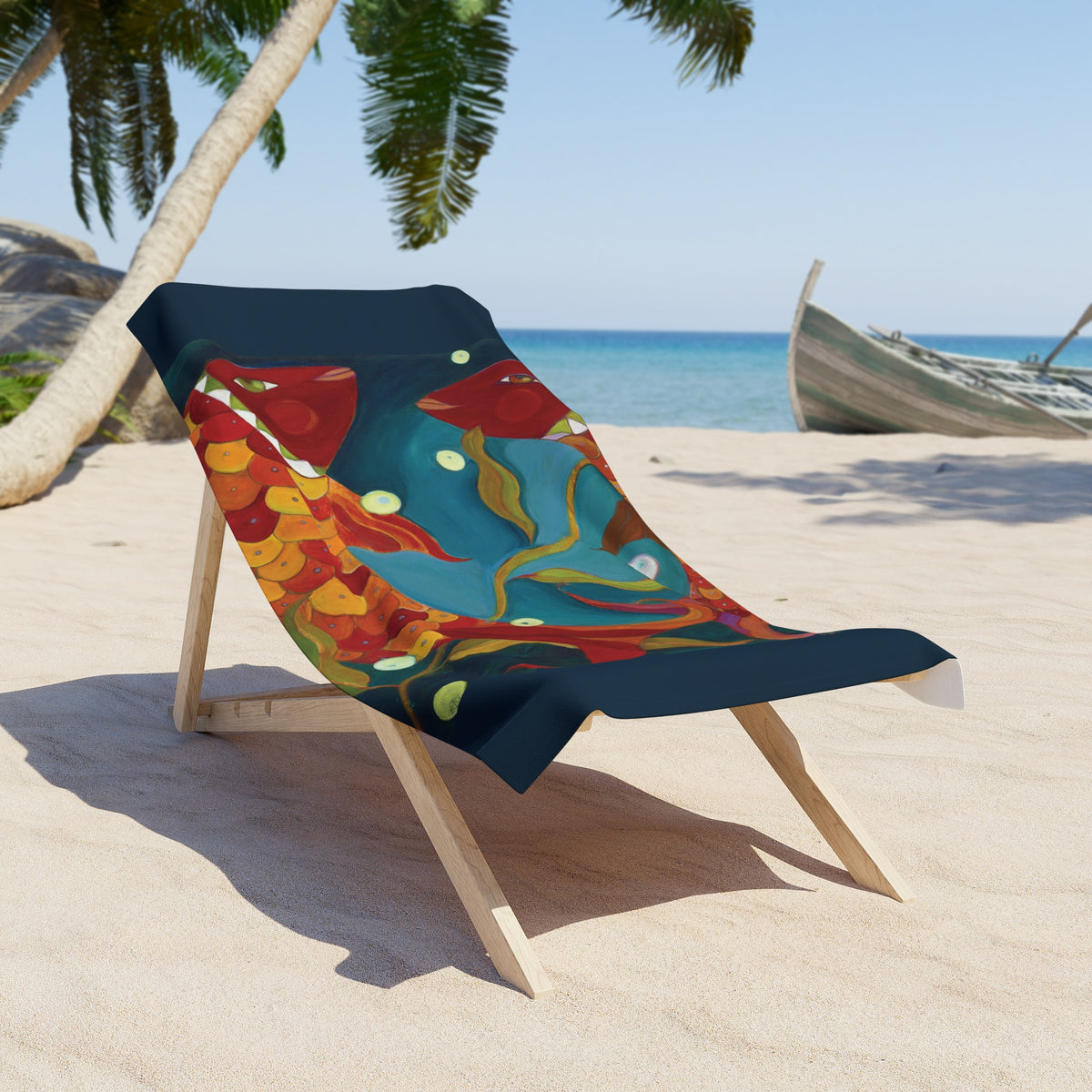 Fish Dance Beach Towel