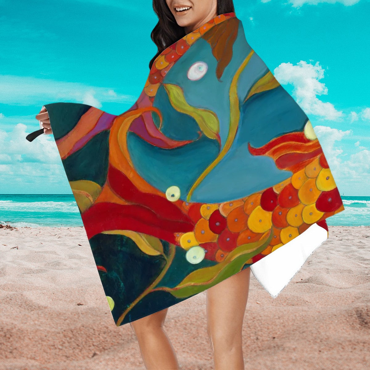 Fish Dance Microfiber Towel