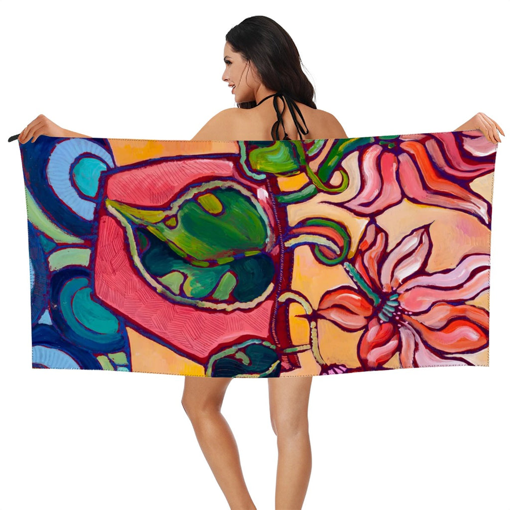 Vibrant Vase Microfiber Towel