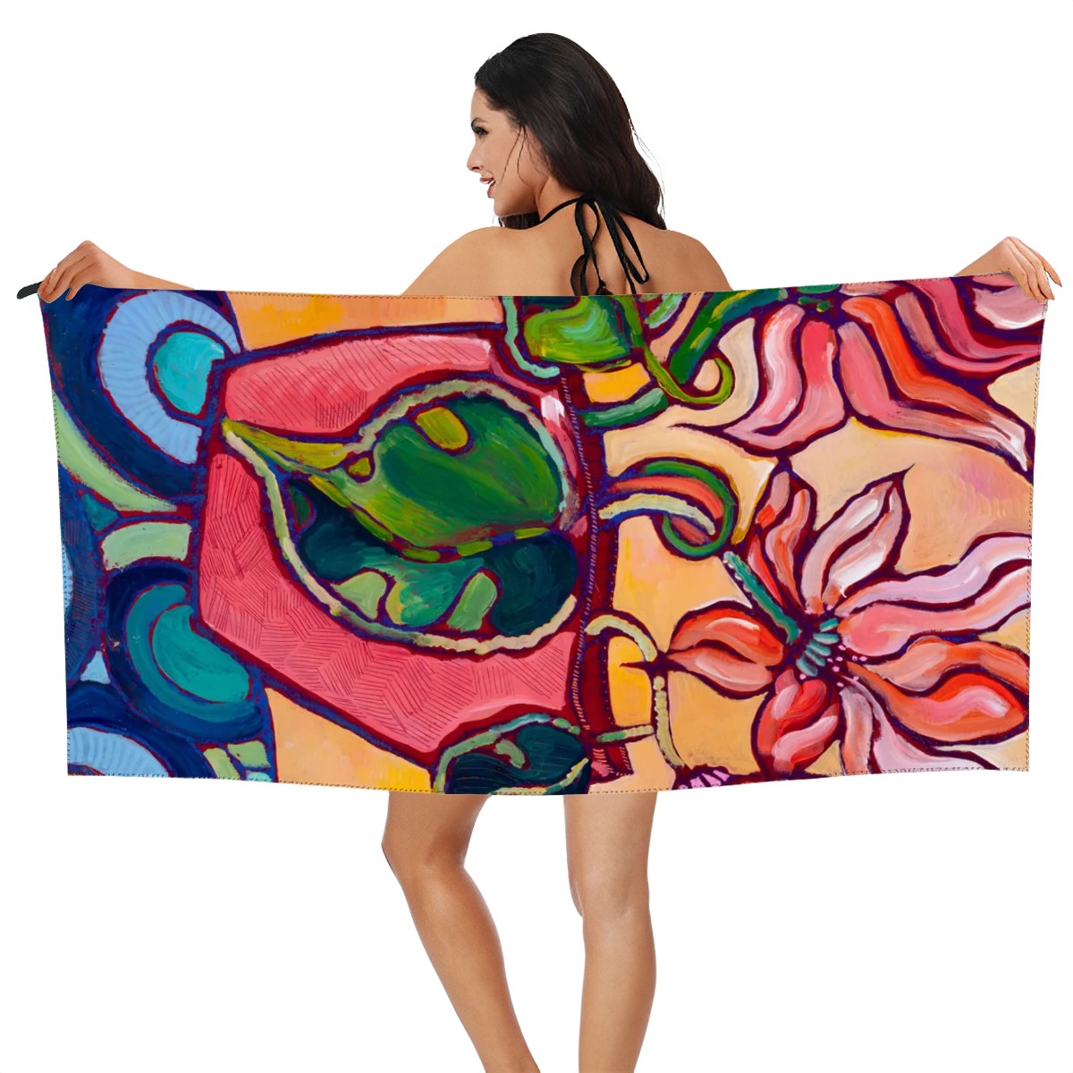 Vibrant Vase Microfiber Towel