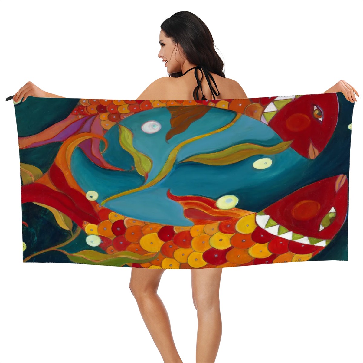 Fish Dance Microfiber Towel