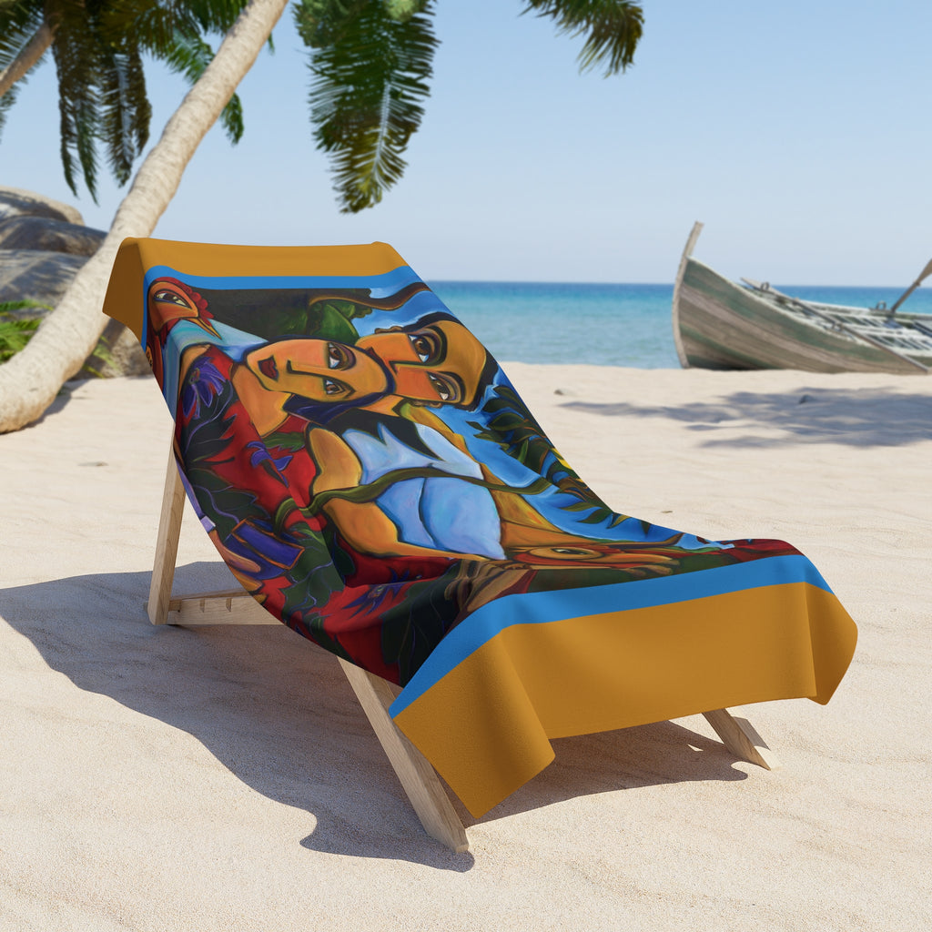 Waking Up Together Beach Towel