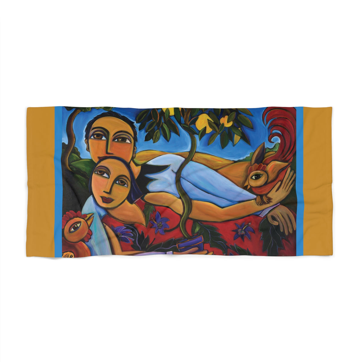 Waking Up Together Beach Towel