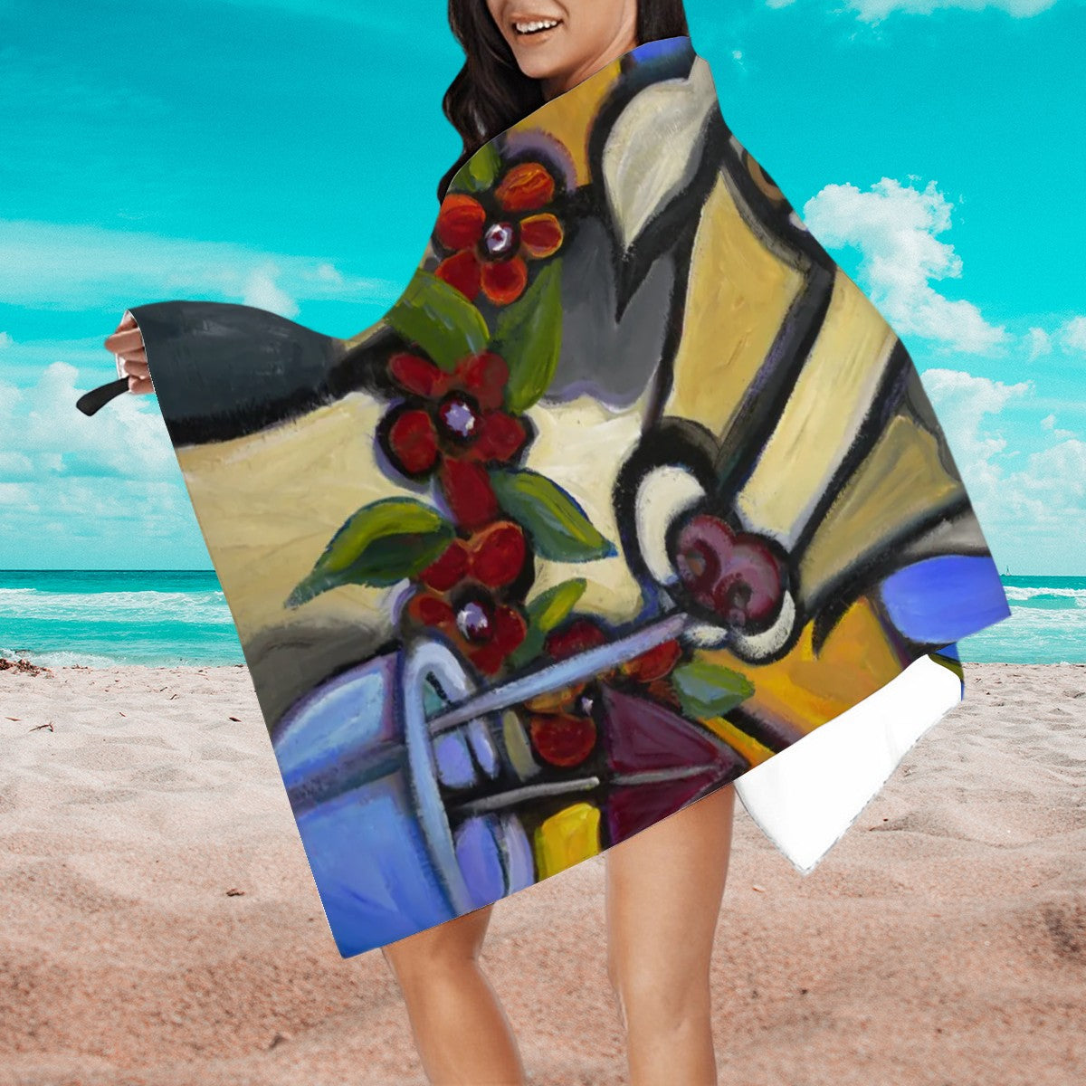 Blue Hawaiian Microfiber Towel