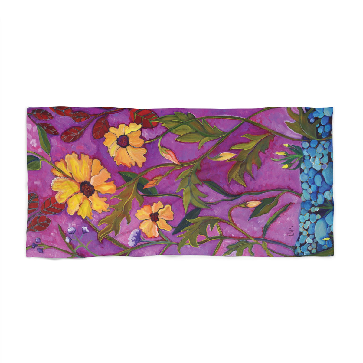 Magenta Sunrise Beach Towel