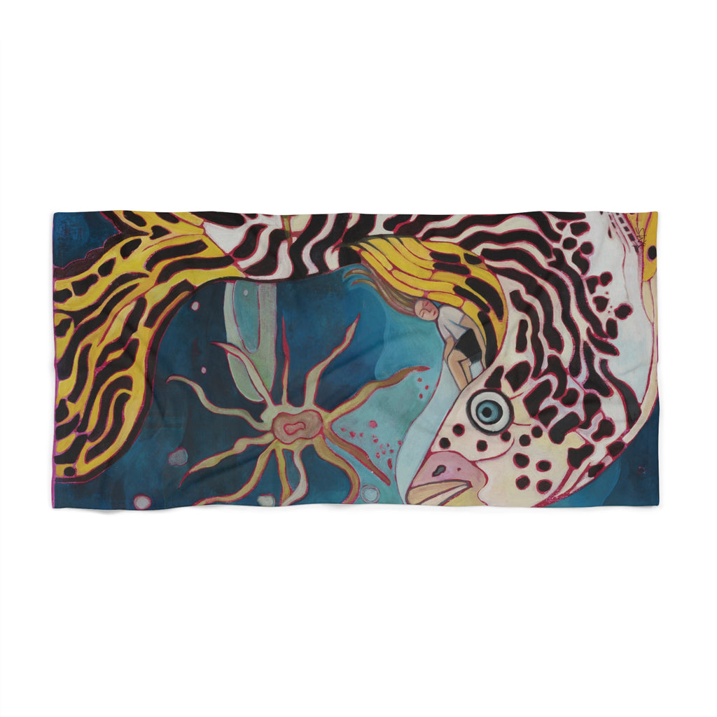 Kissy Fish Beach Towel