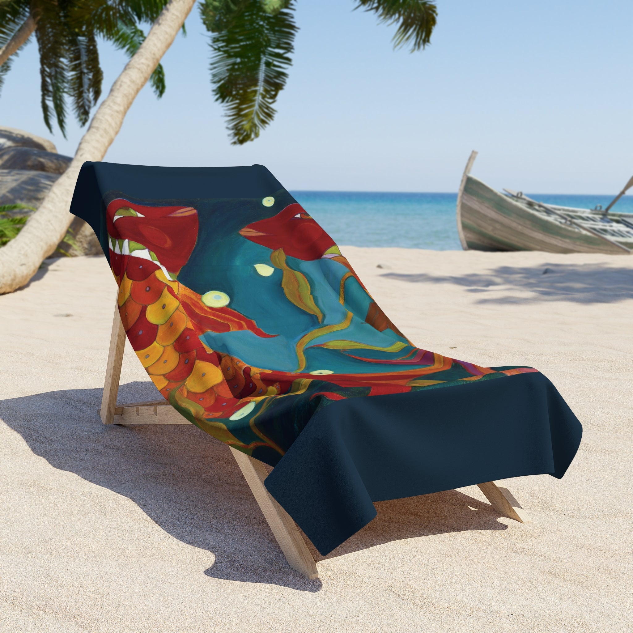 Fish Dance Beach Towel
