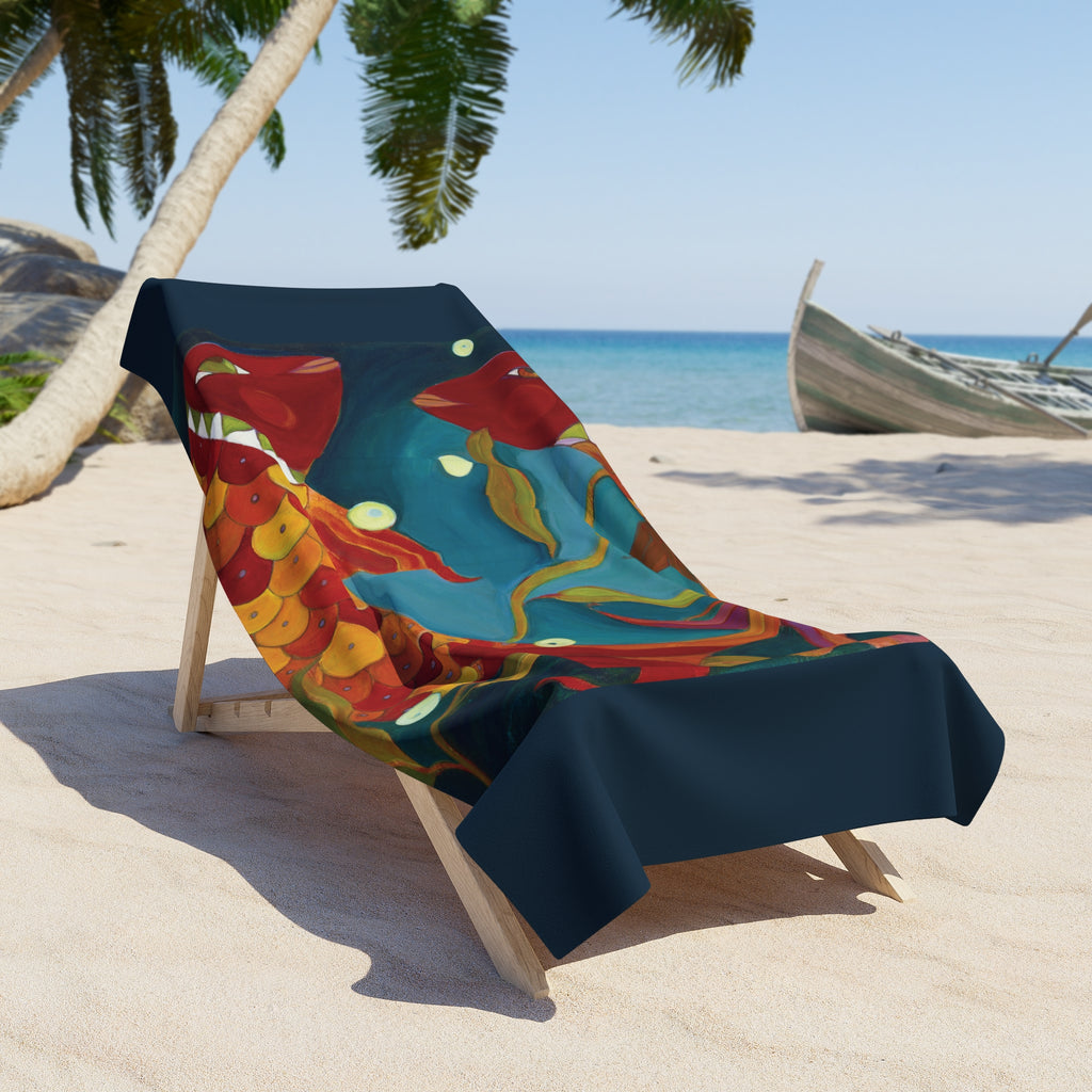 Fish Dance Beach Towel