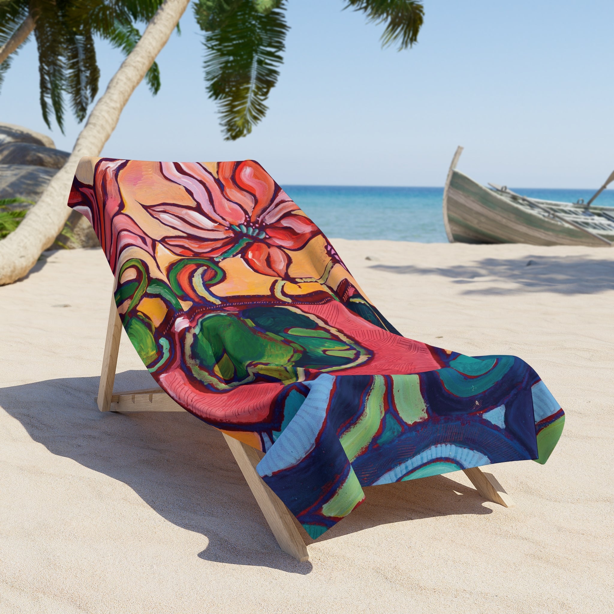 Vibrant Vase Beach Towel