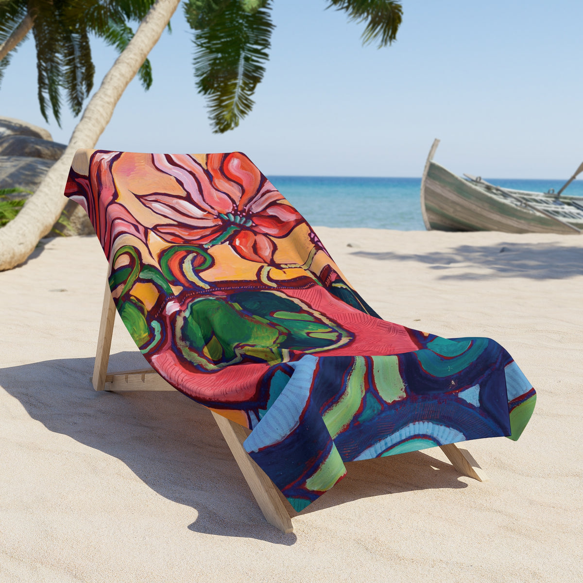 Vibrant Vase Beach Towel