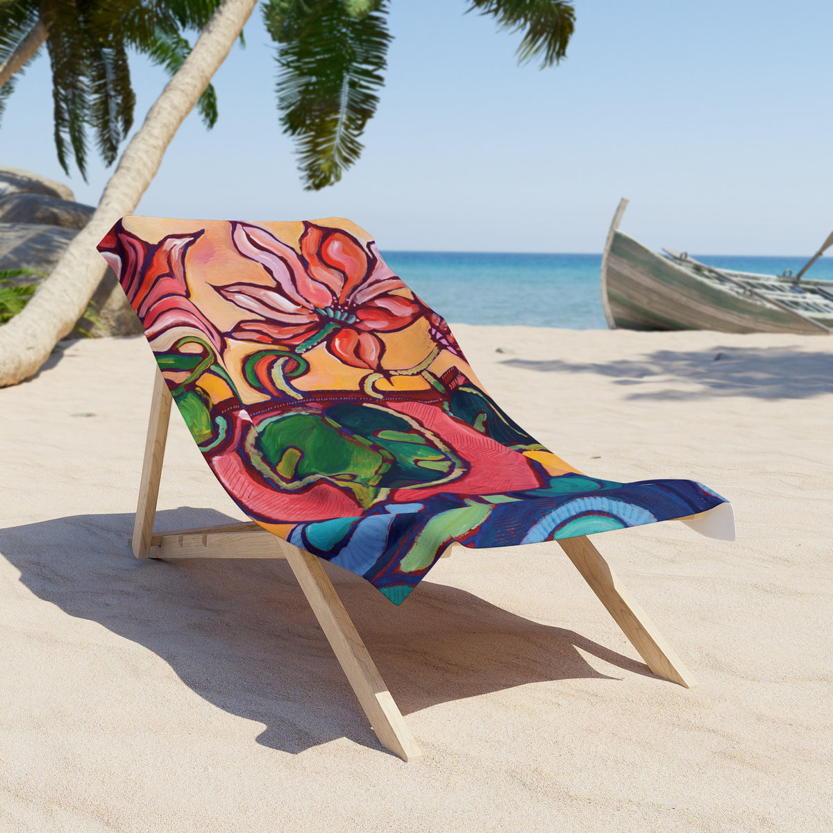 Vibrant Vase Beach Towel