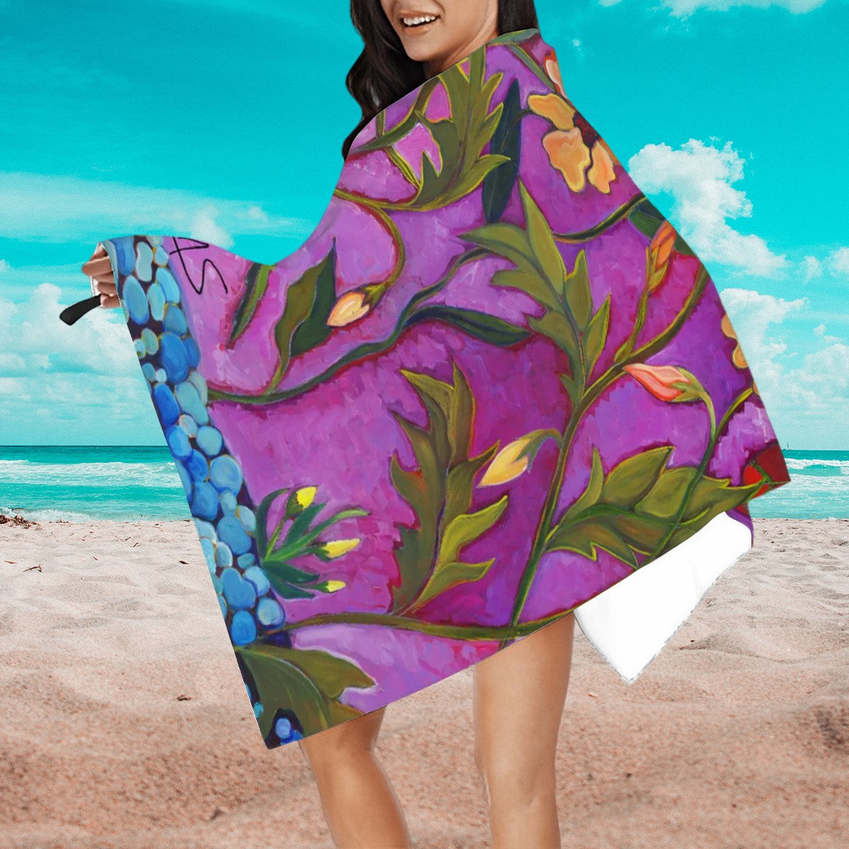 Magenta Sunrise Microfiber Towel