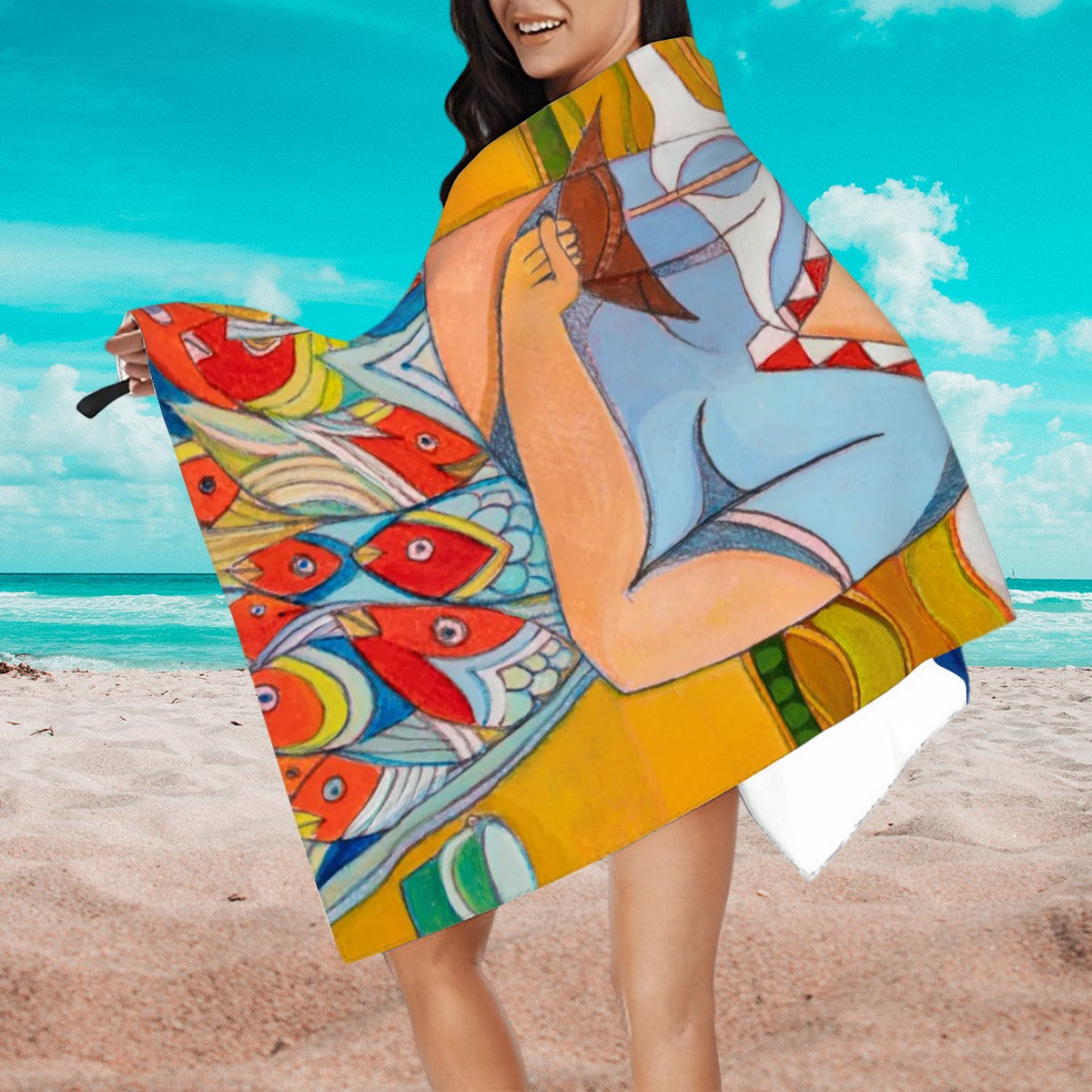 Fisher Woman Microfiber Towel