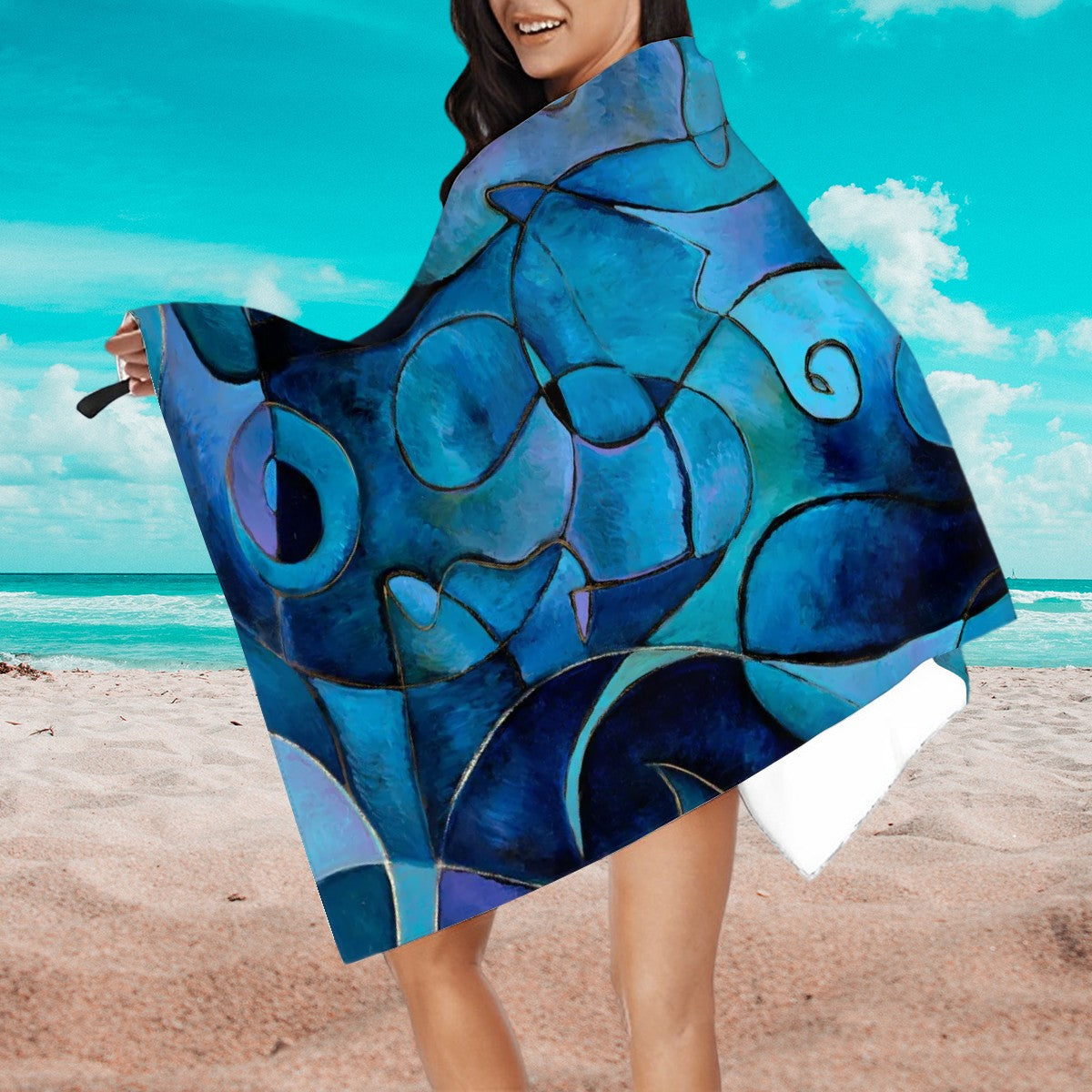 Blue Microfiber Towel