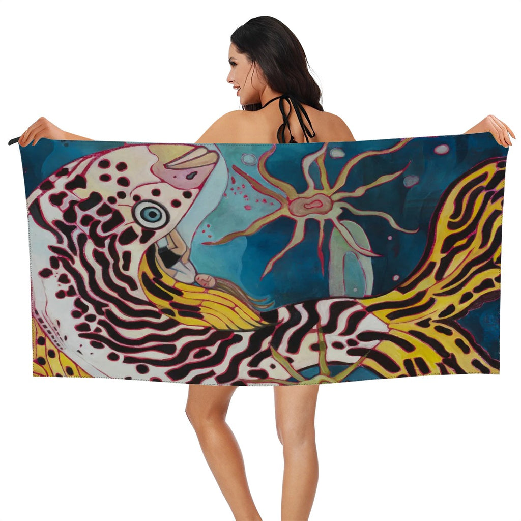 Kissy Fish Microfiber Towel