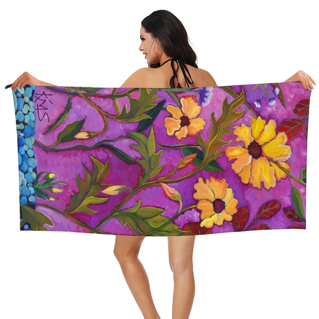 Magenta Sunrise Microfiber Towel
