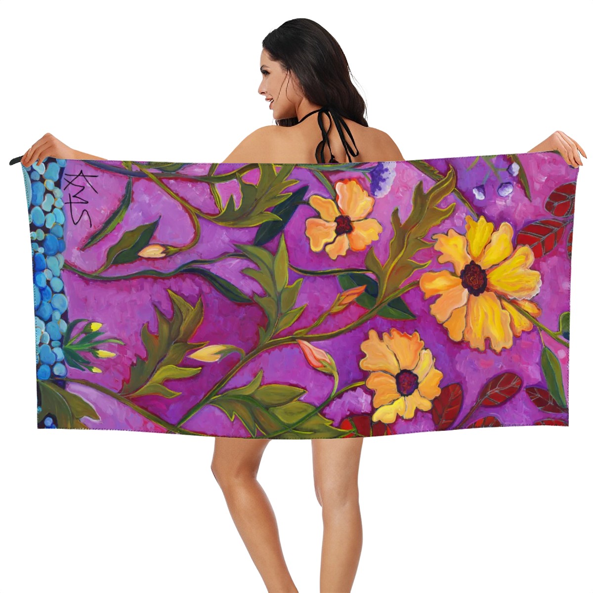 Magenta Sunrise Microfiber Towel