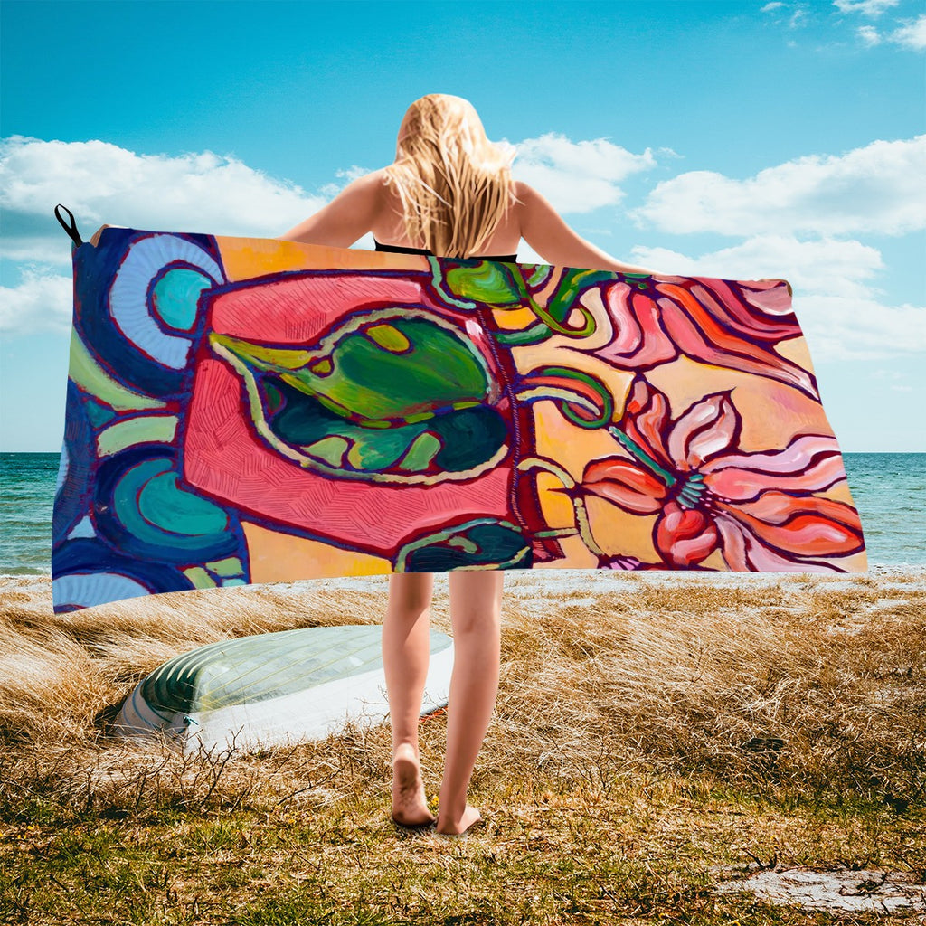 Vibrant Vase Microfiber Towel