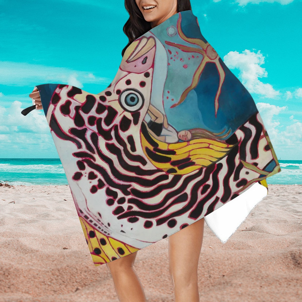 Kissy Fish Microfiber Towel