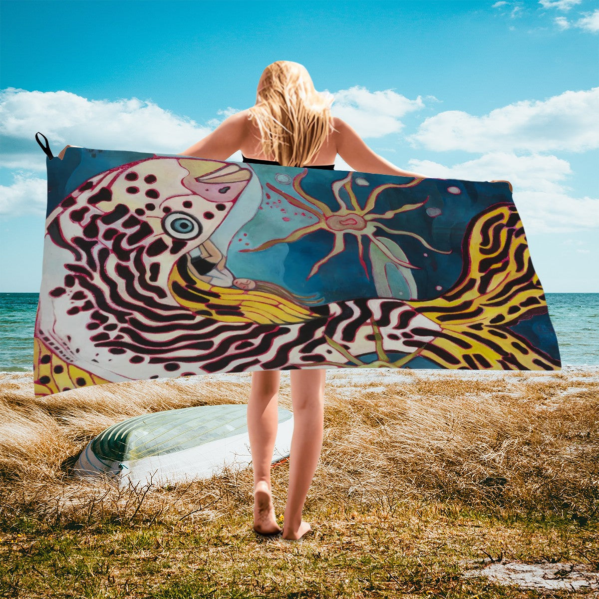 Kissy Fish Microfiber Towel